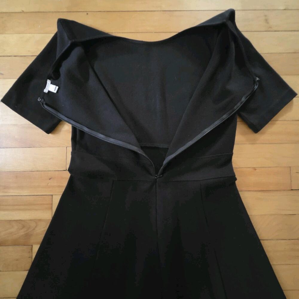 J.Crew 15874 Black Flared Ponte Day Wear Dress Sz 8 Fit & Flare FA12 - Picture 16 of 16